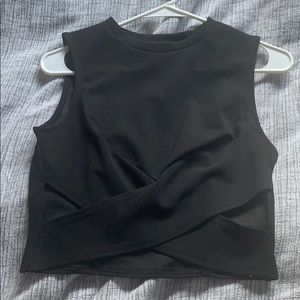 Black Croptop with Cutout